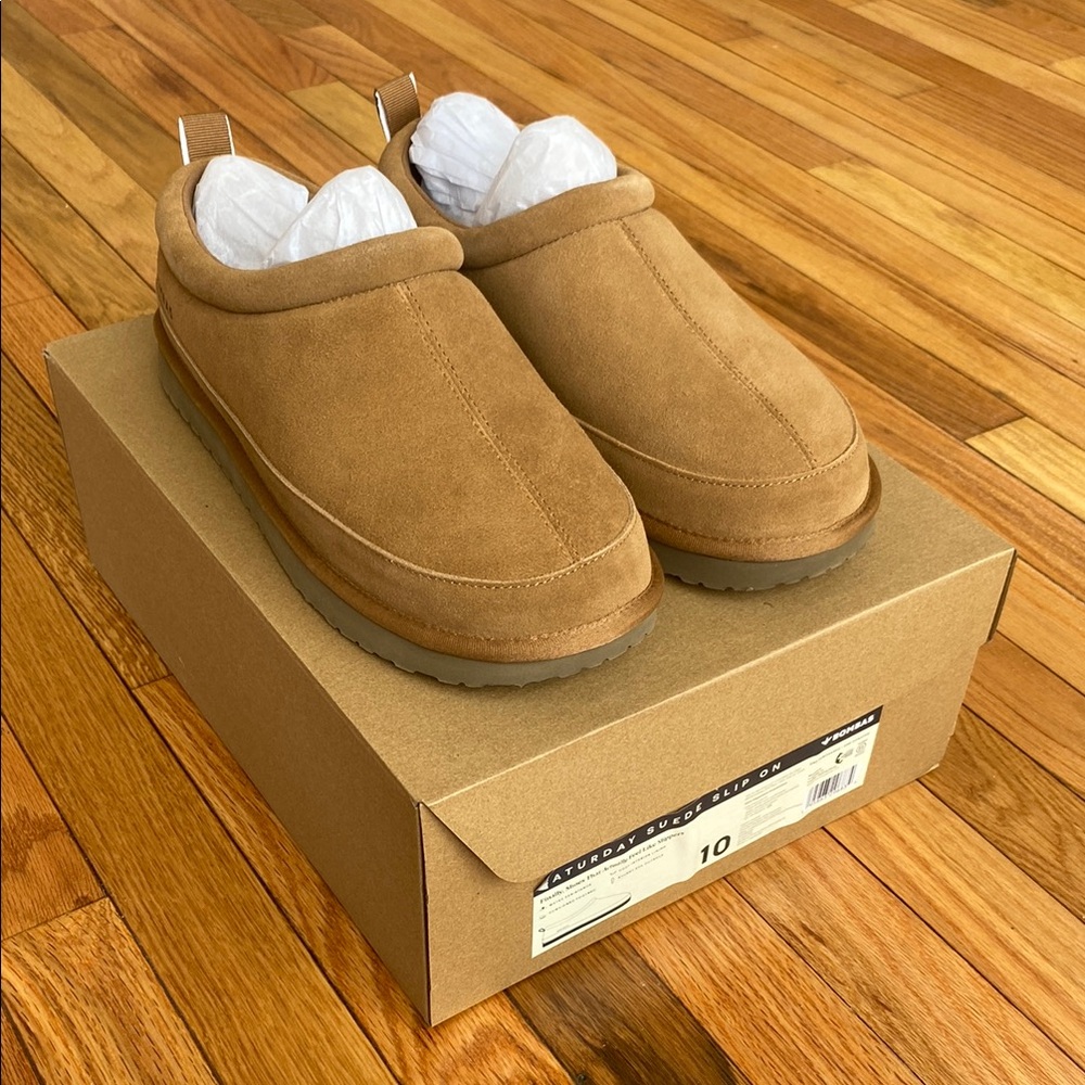 Bombas Men's Light Brown Suede Slip-On Shoes Size 10